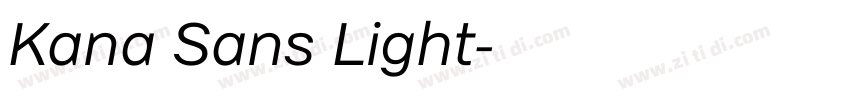 Kana Sans Light字体转换